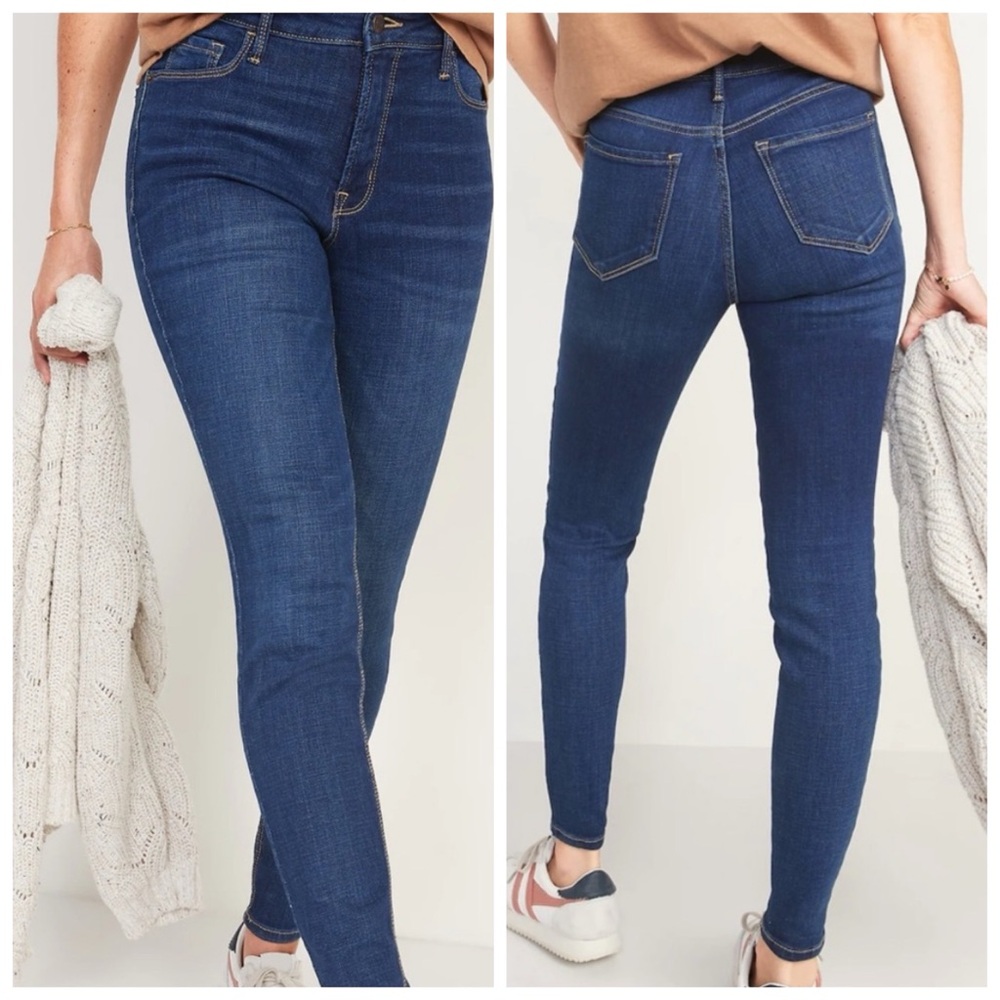 Old Navy Women’s Rockstar Super skinny high rise jeans Size 8 Stretch Comfort